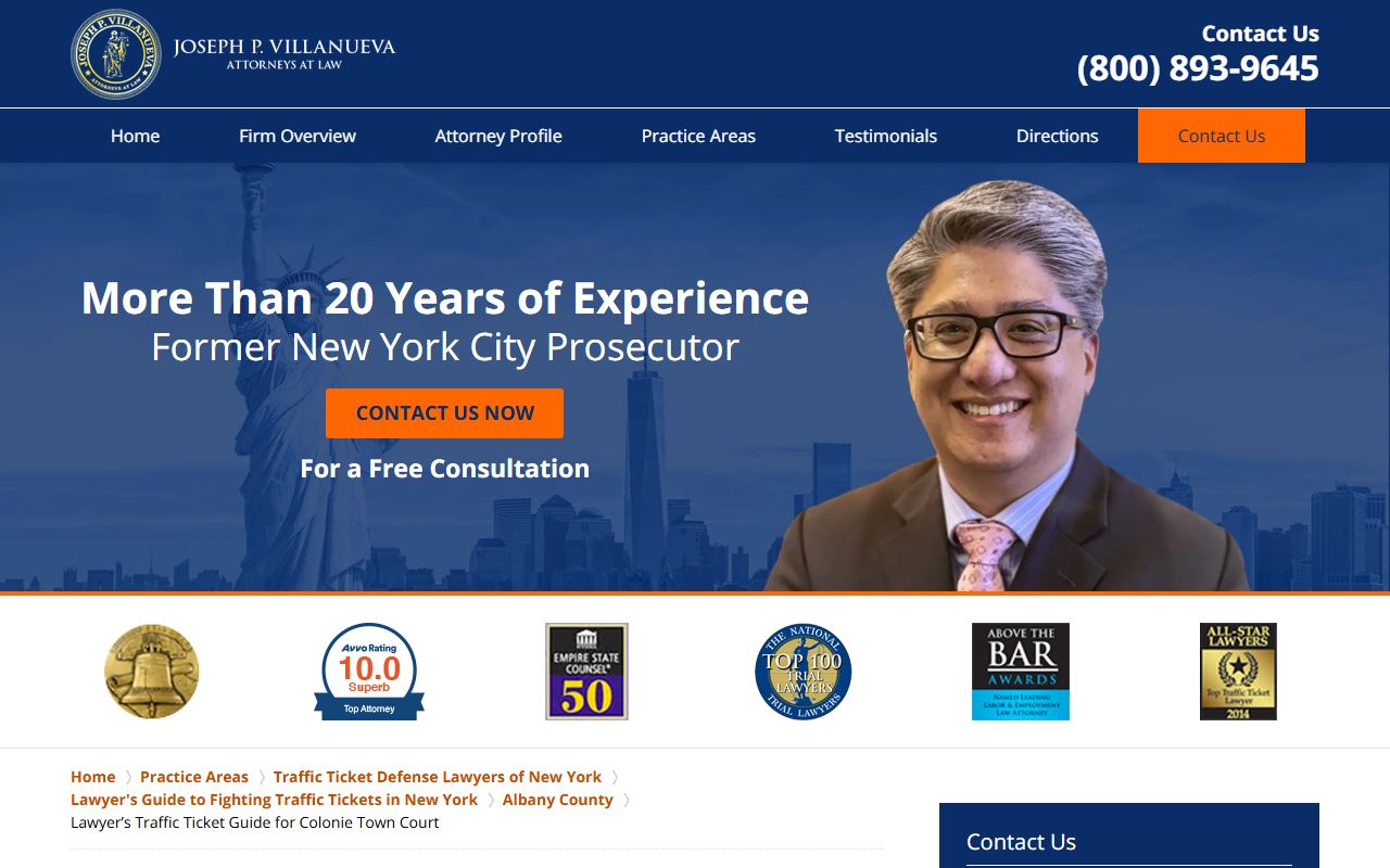 Colonie Town Court information for traffic ticket records