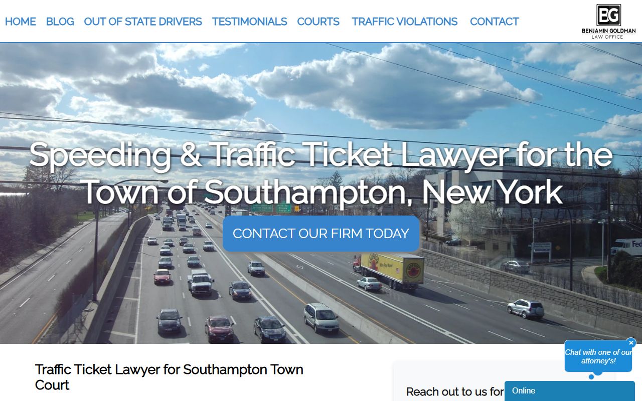 Southampton Town Court traffic ticket records information