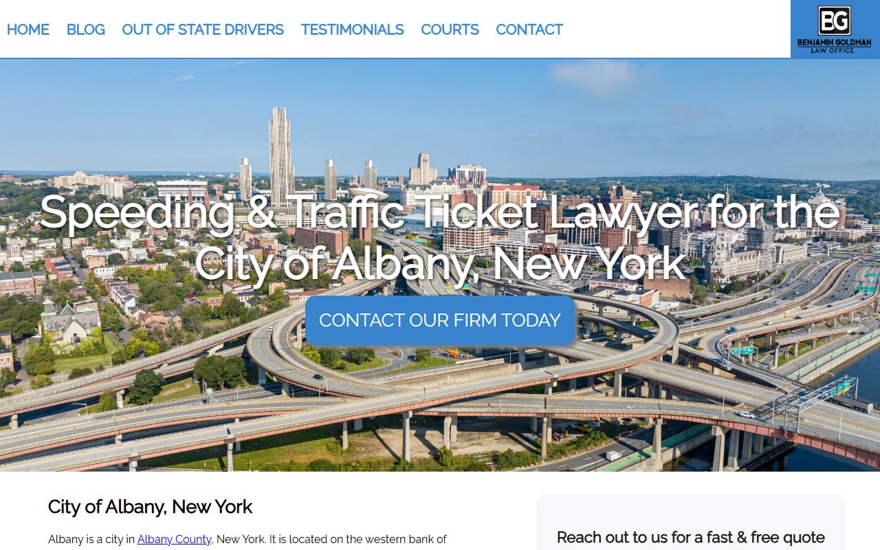 Albany traffic court information and enforcement details for traffic ticket records