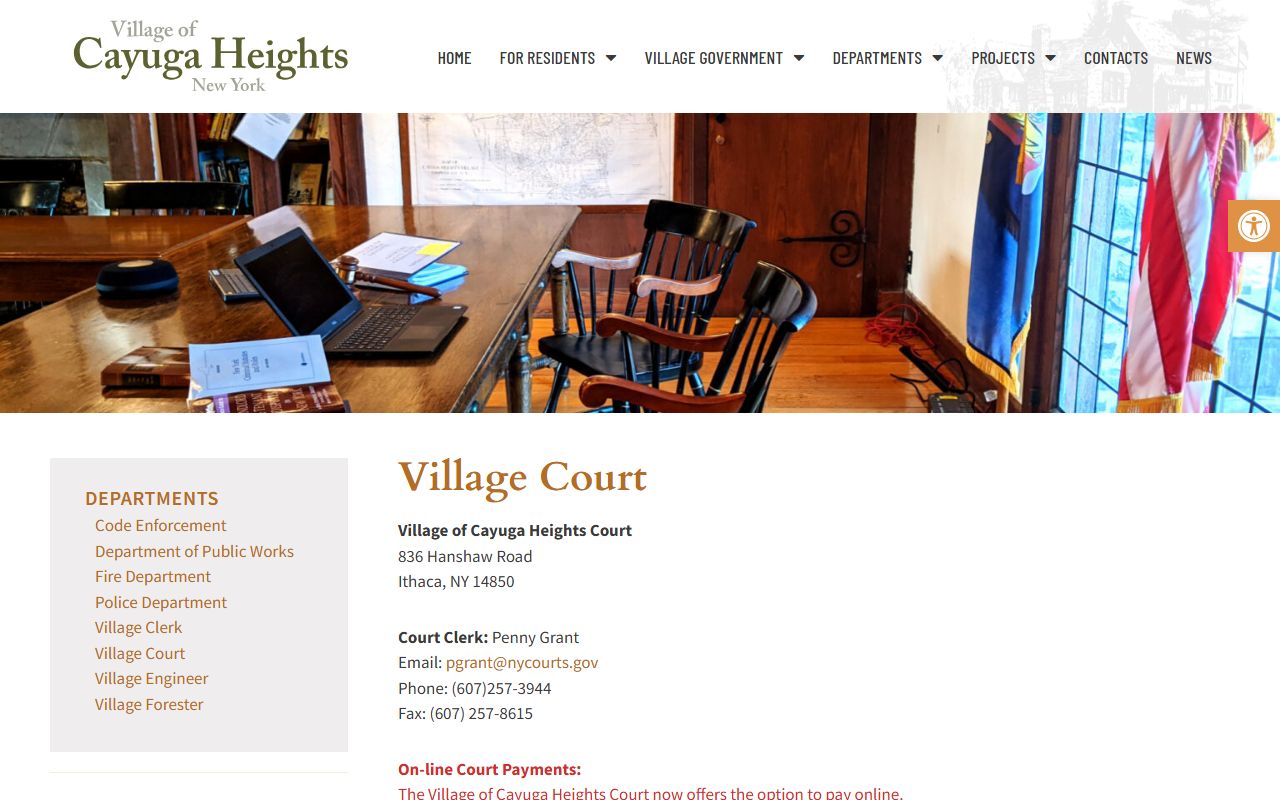 Village of Cayuga Heights court information for Cayuga County traffic ticket records