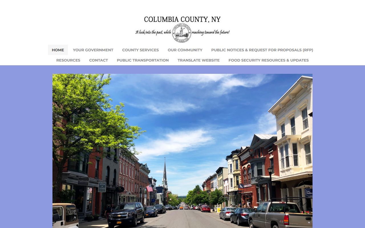 Columbia County government services for traffic ticket records lookup