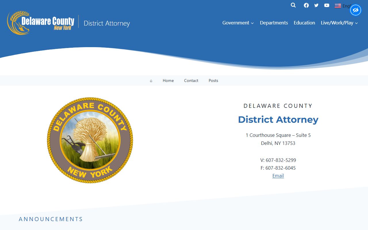 Delaware County District Attorney office handling traffic diversion and ticket records