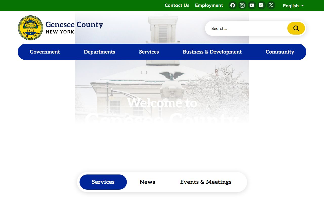 Genesee County government website for traffic ticket records and court information
