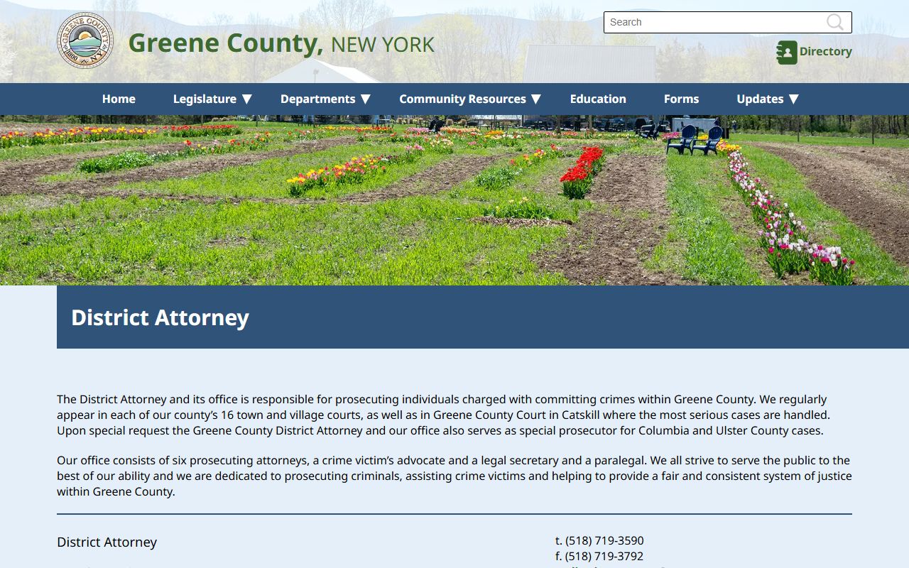 Greene County District Attorney office handling traffic ticket records and prosecutions