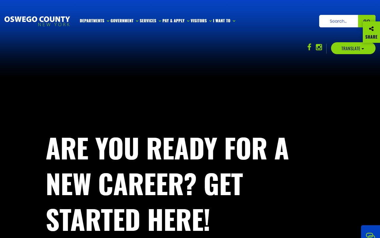 Oswego County government website for traffic ticket records information