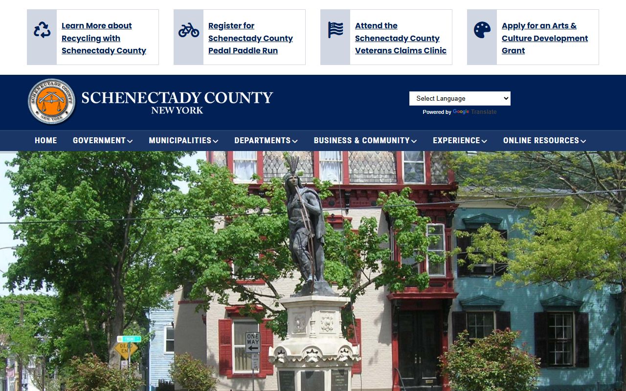 Schenectady County government website for traffic ticket records resources
