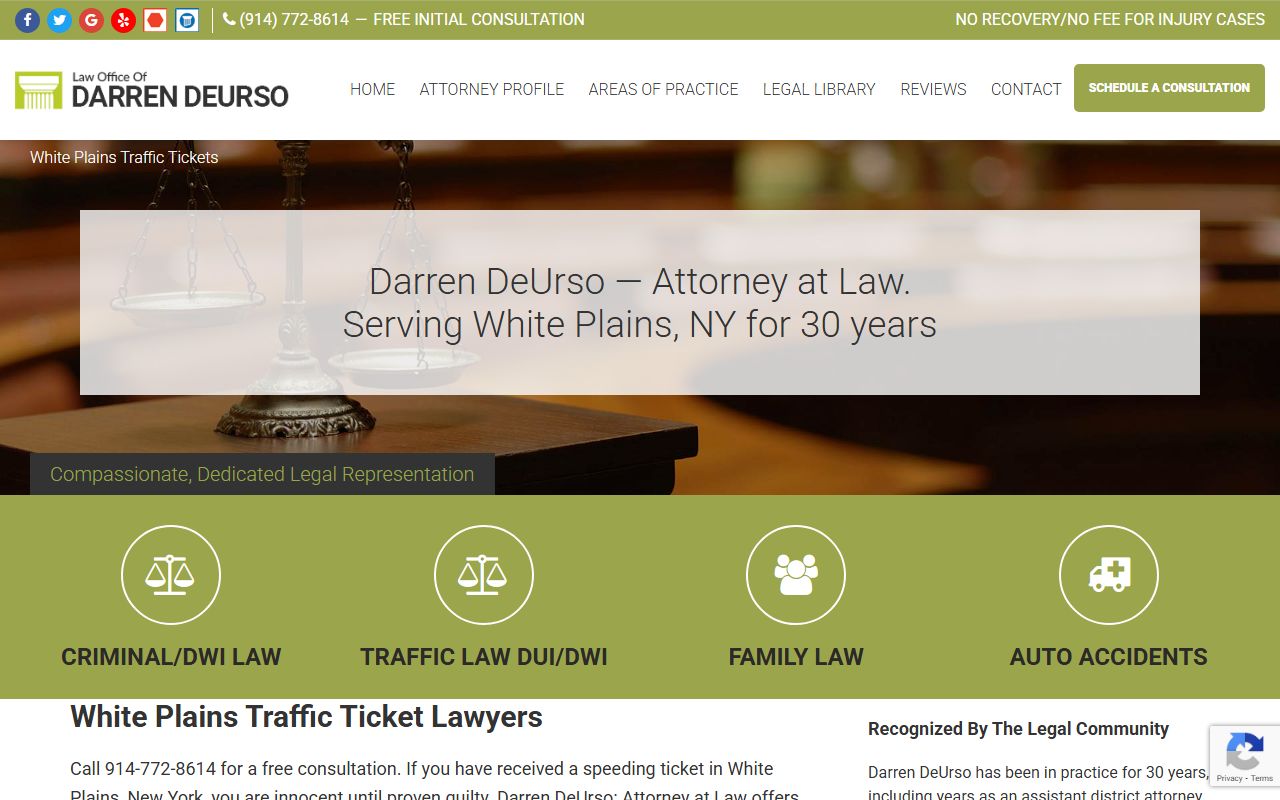 White Plains traffic ticket information for Westchester County